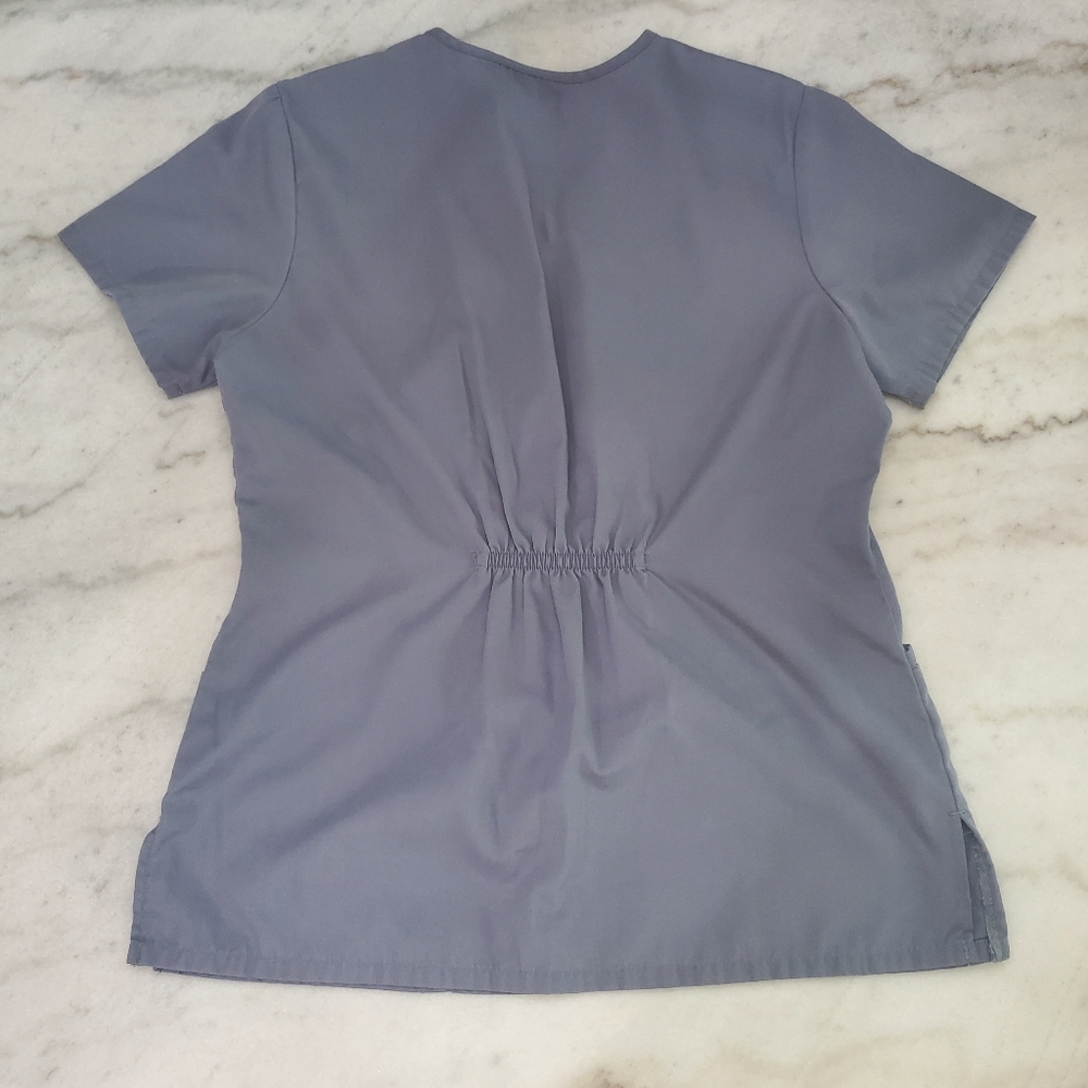 Gray Scrub Top - Picture 6 of 8